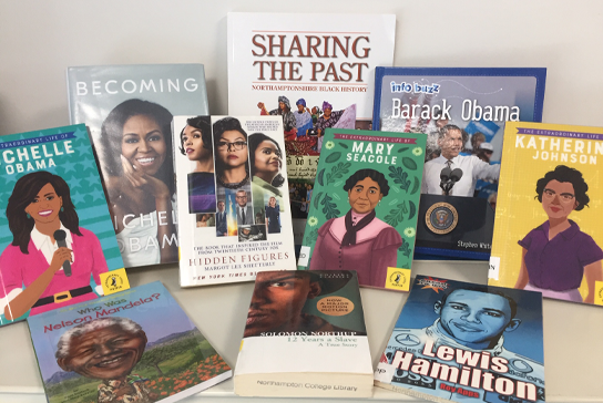 Black history books in the Library