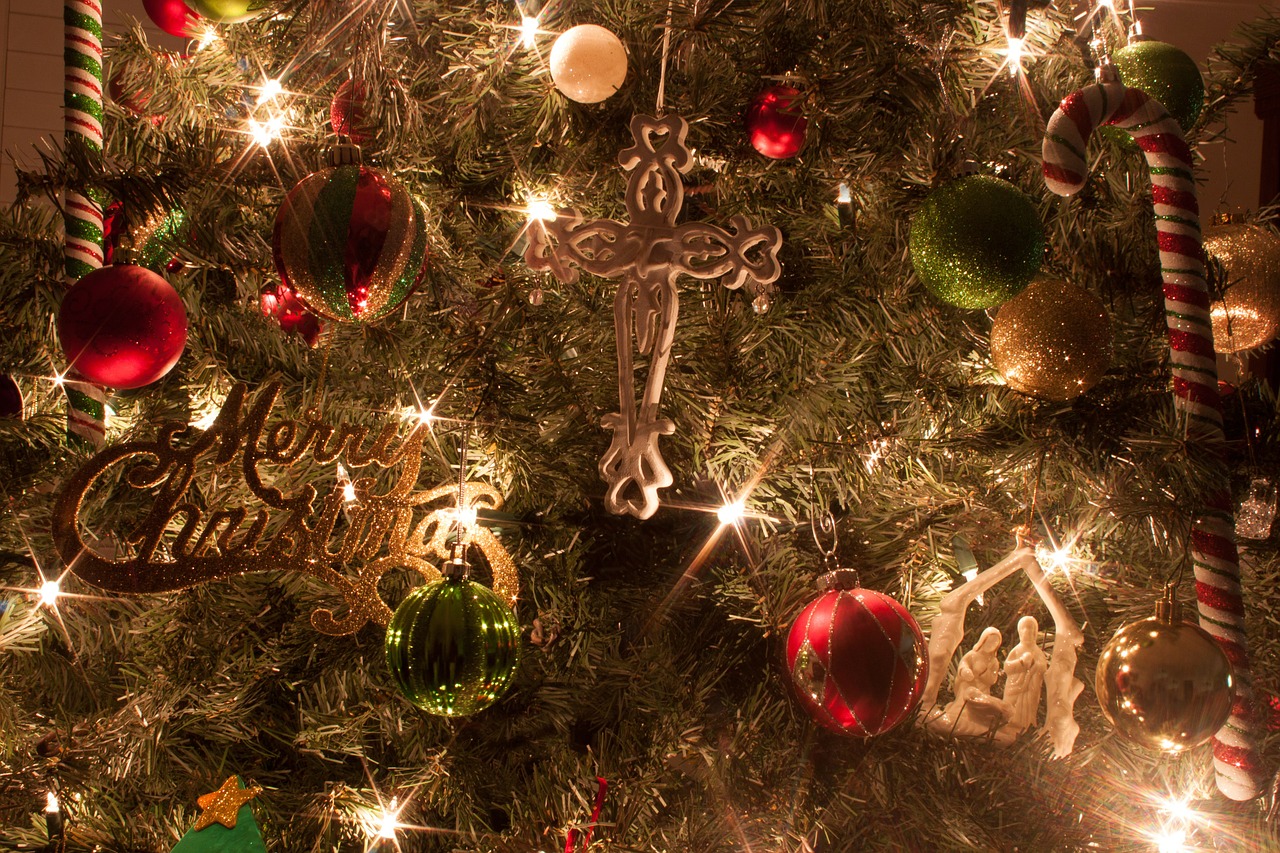 Christmas cross decoration