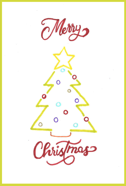 Christmas card design by Libbie Hughes