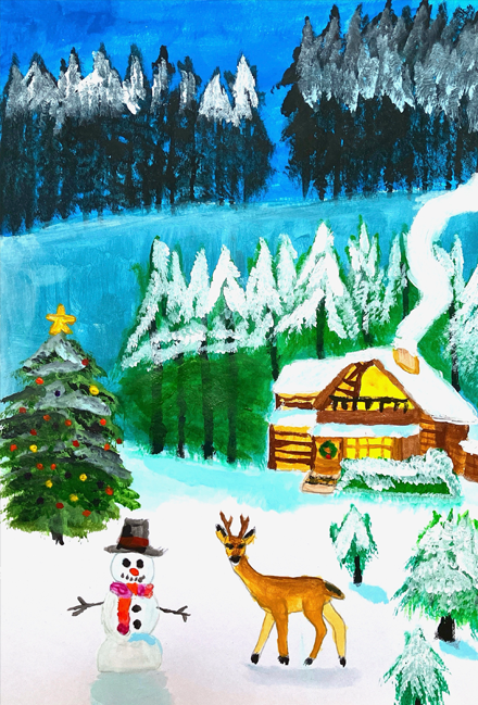 Christmas card design by Kit Boardman