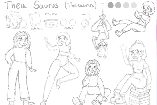 Thea Saurus sketches